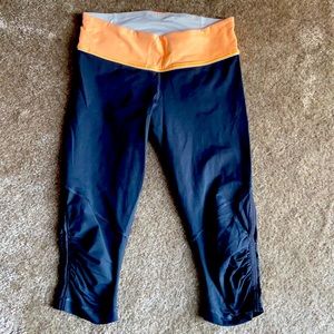 Lulu Lemon Orange Cropped Leggings